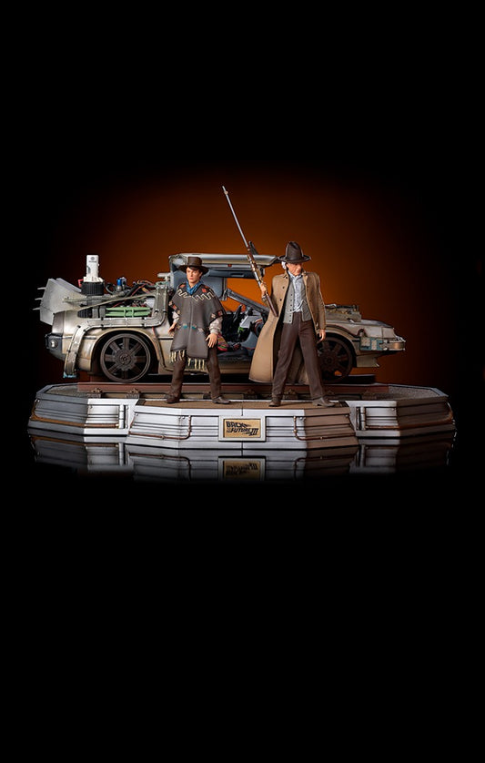 Estátua Delorean (Full Set) - De Volta para o Futuro III - Art Scale 1/10 - Iron Studios