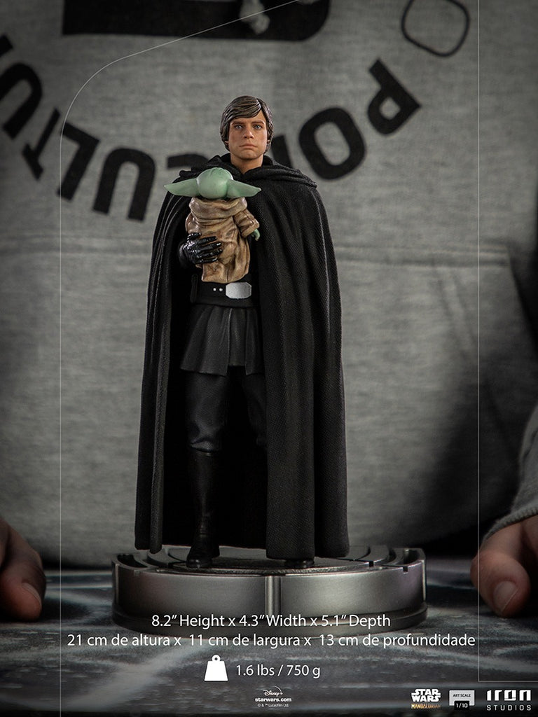 Estátua Luke Skywalker and Grogu - The Mandalorian - Art Scale 1/10 - Iron Studios