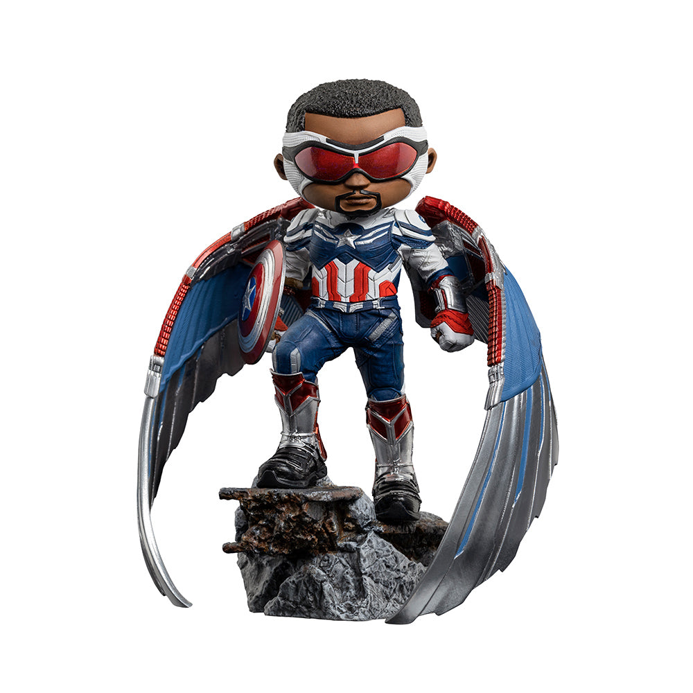 Estátua Captain America Sam Wilson - The Falcon and the Winter Soldier - MiniCo - Iron Studios