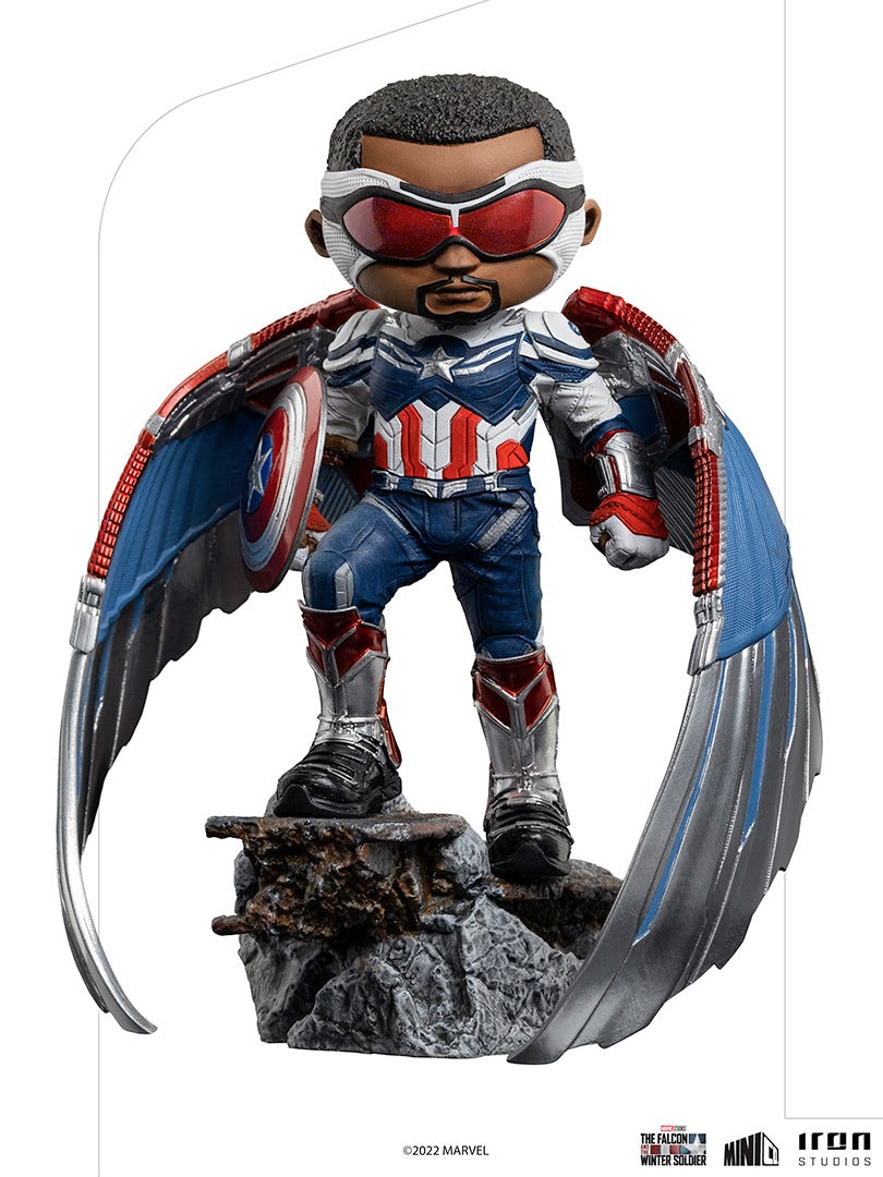 Estátua Captain America Sam Wilson - The Falcon and the Winter Soldier - MiniCo - Iron Studios