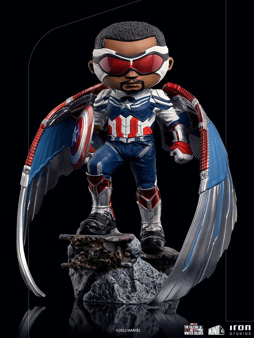 Estátua Captain America Sam Wilson - The Falcon and the Winter Soldier - MiniCo - Iron Studios