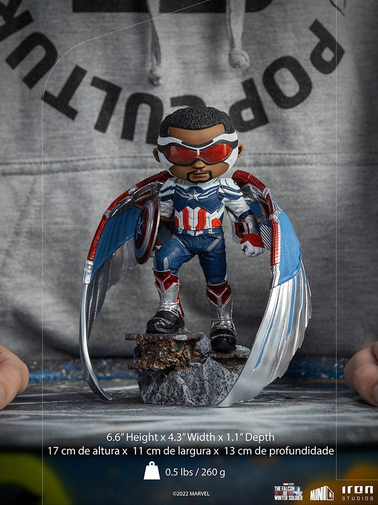 Estátua Captain America Sam Wilson - The Falcon and the Winter Soldier - MiniCo - Iron Studios