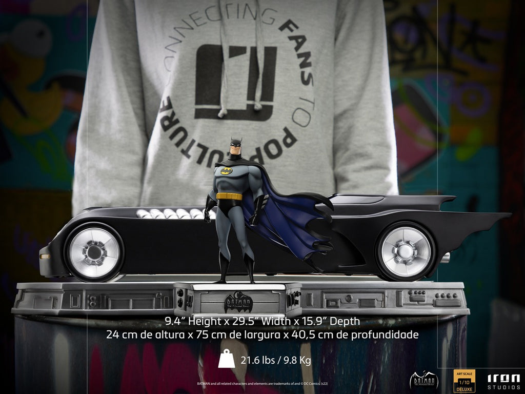 Estátua Batman e Batmóvel Deluxe - Batman Animated Series - Art Scale 1/10 - Iron Studios