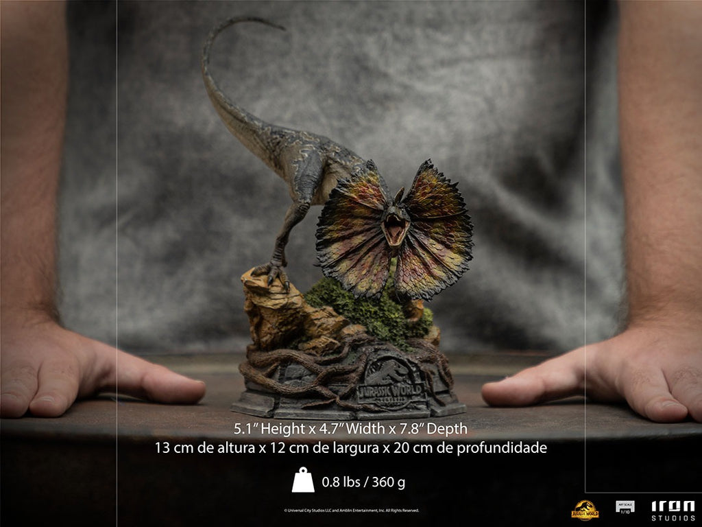 Estátua Dilofossauro - Jurassic World - Art Scale 1/10 - Iron Studios