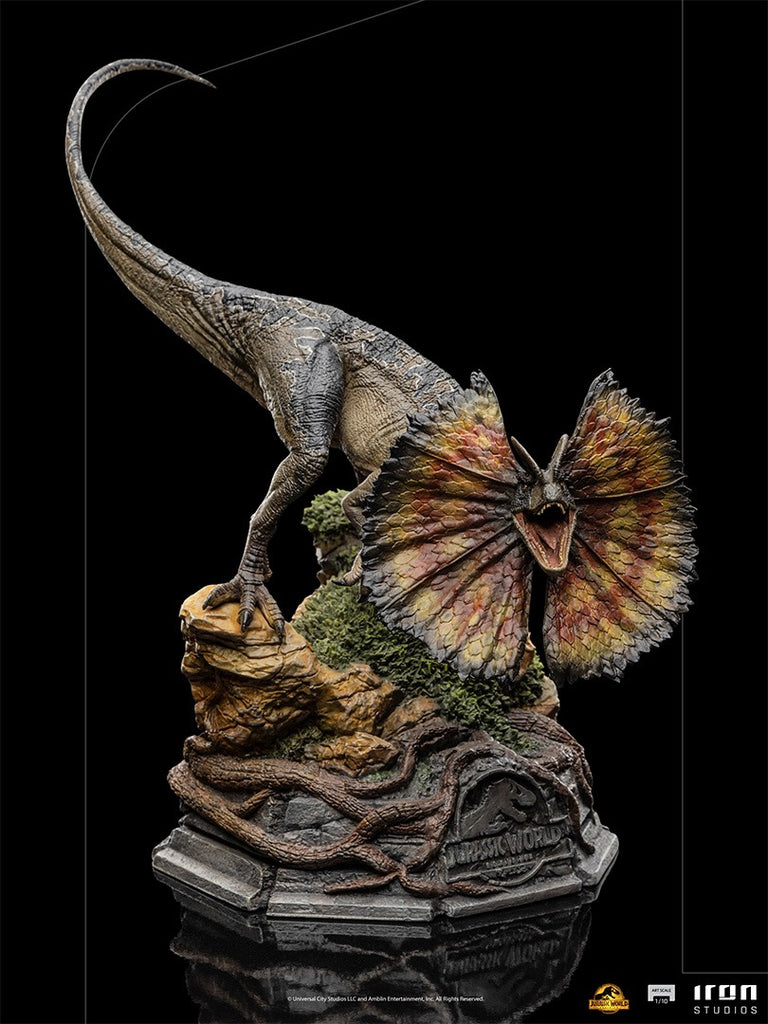 Estátua Dilofossauro - Jurassic World - Art Scale 1/10 - Iron Studios