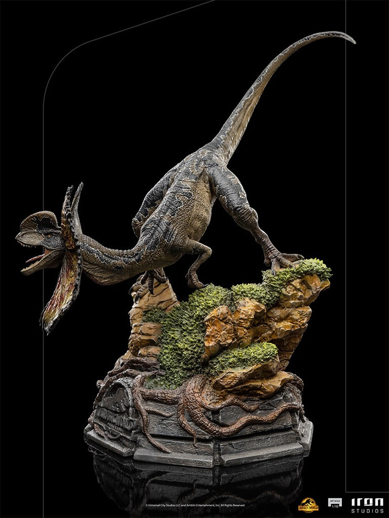 Estátua Dilofossauro - Jurassic World - Art Scale 1/10 - Iron Studios