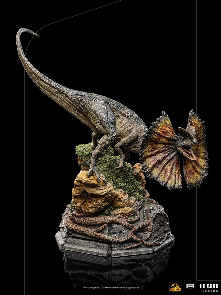 Estátua Dilofossauro - Jurassic World - Art Scale 1/10 - Iron Studios