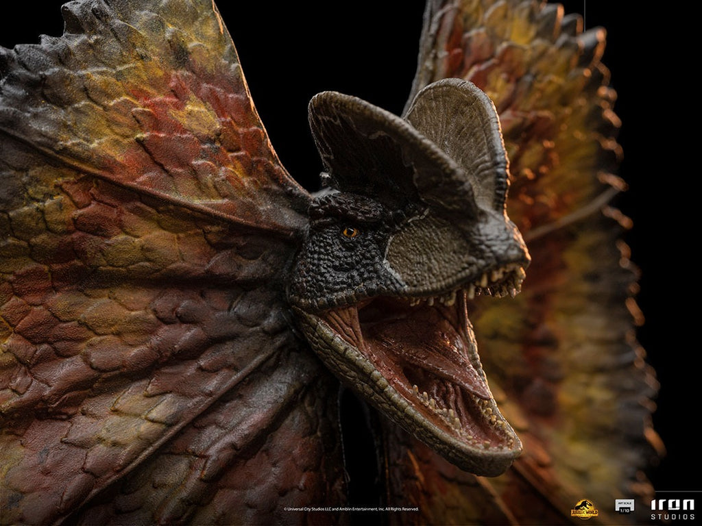 Estátua Dilofossauro - Jurassic World - Art Scale 1/10 - Iron Studios