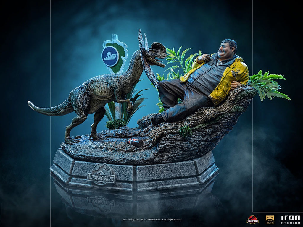 Estátua Dennis Nedry Deluxe - Jurassic Park - Art Scale 1/10 - Iron Studios