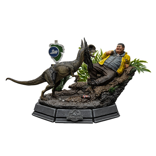 Estátua Dennis Nedry Deluxe - Jurassic Park - Art Scale 1/10 - Iron Studios