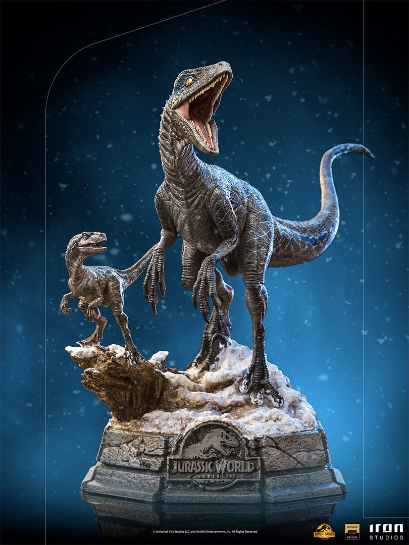 Estátua Blue and Beta Deluxe - Jurassic World: Dominion - Art Scale 1/10 - Iron Studios