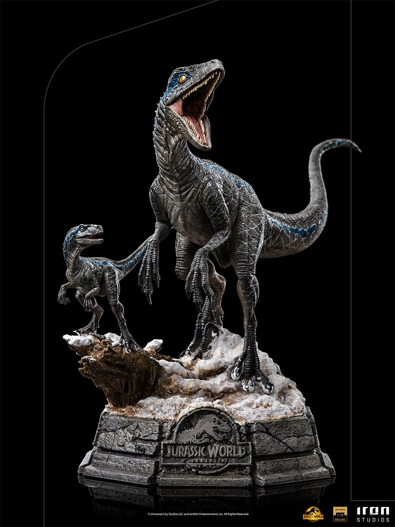 Estátua Blue and Beta Deluxe - Jurassic World: Dominion - Art Scale 1/10 - Iron Studios