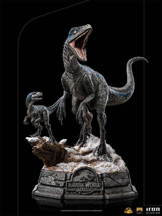 Estátua Blue and Beta Deluxe - Jurassic World: Dominion - Art Scale 1/10 - Iron Studios