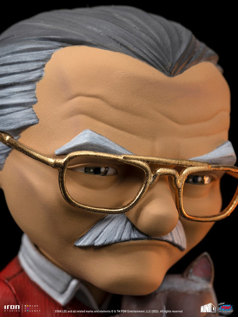 Estátua Stan Lee e a Gata Rabugenta - Pow - MiniCo - Iron Studios