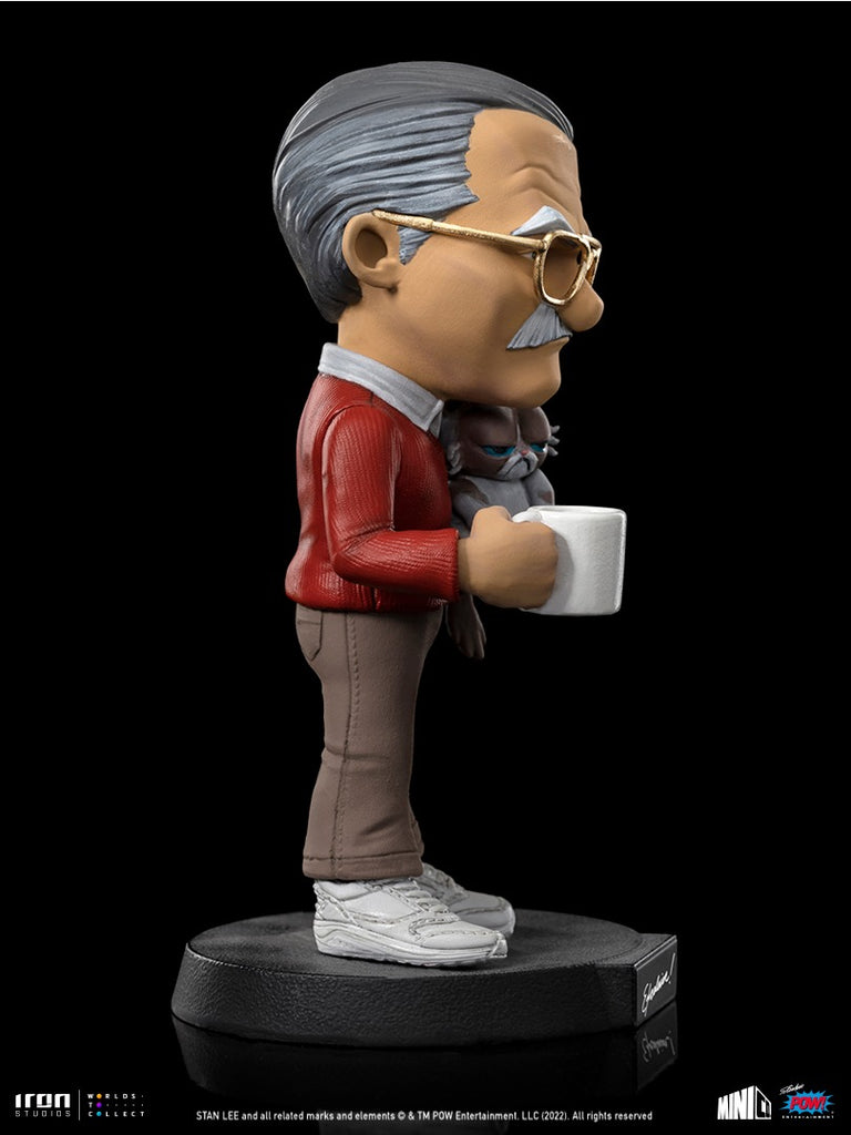 Estátua Stan Lee e a Gata Rabugenta - Pow - MiniCo - Iron Studios
