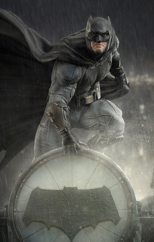Estátua Batman no Batsinal Deluxe - Liga da Justiça de Zack Snyder - Art Scale 1/10 - Iron Studios
