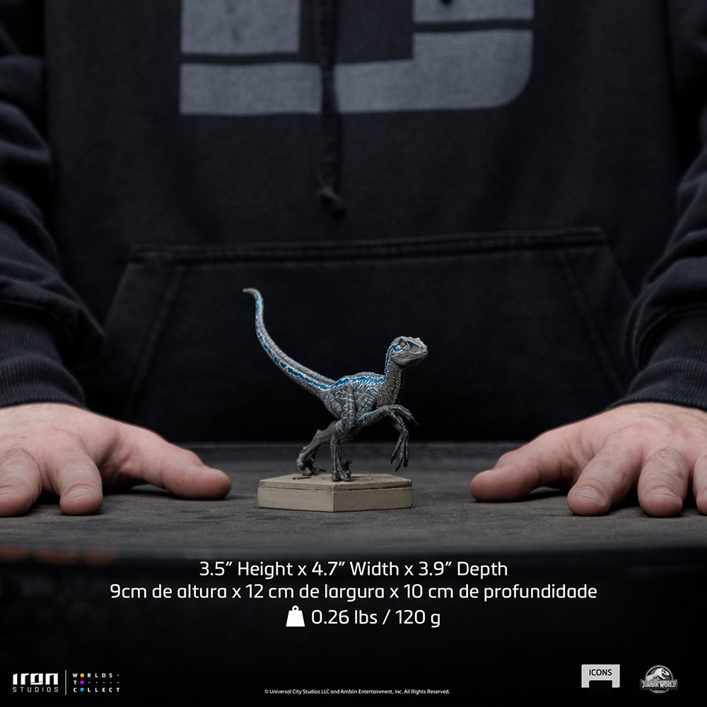 Estátua Velociraptor Blue - Jurassic World - Icons - Iron Studios