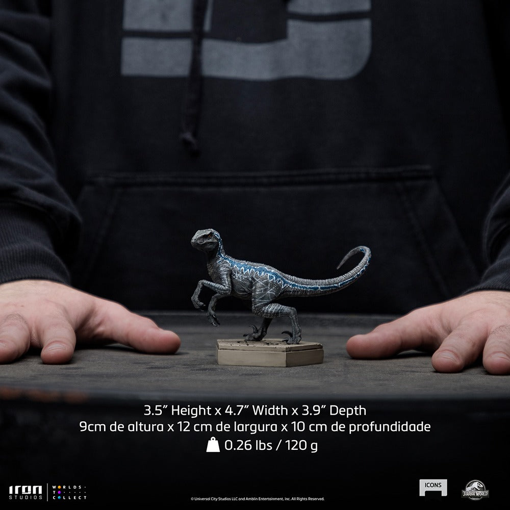 Estátua Velociraptor Blue - Jurassic World - Icons - Iron Studios