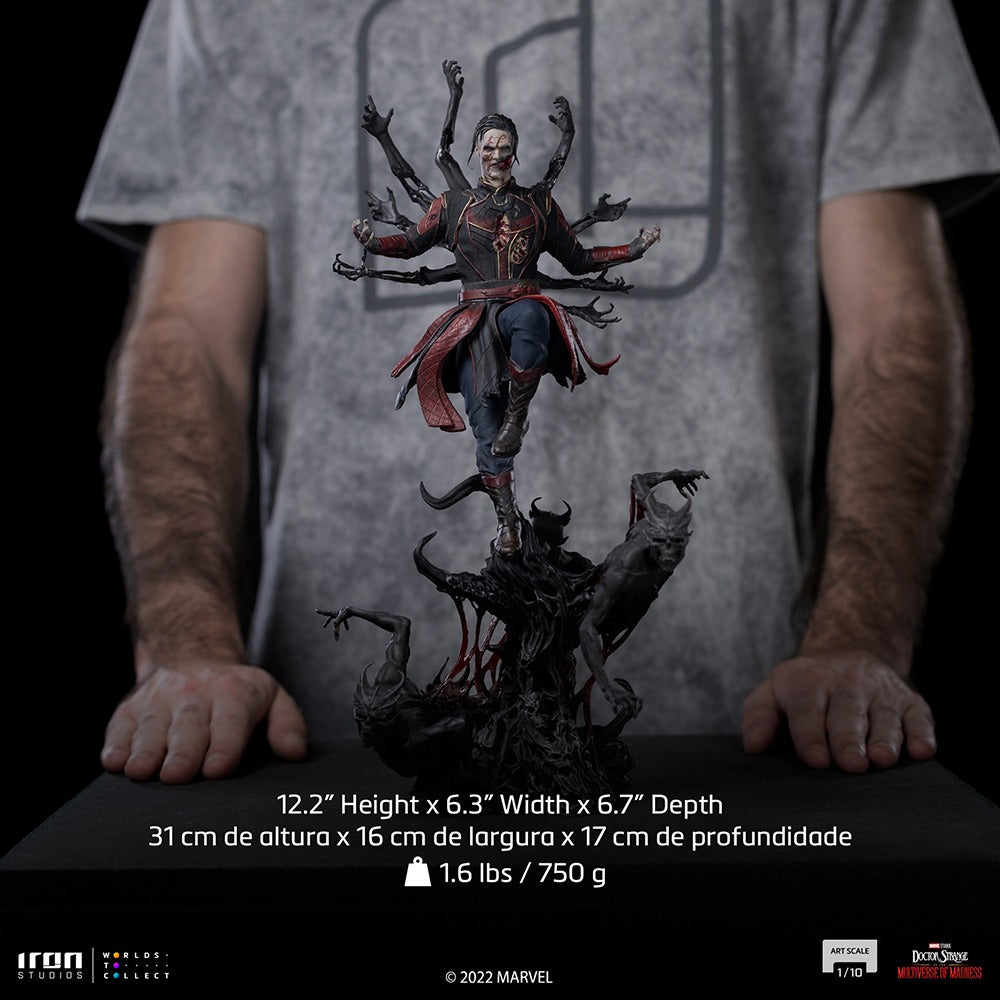 Estátua Defensor Estranho Zumbi - Dr Estranho no Multiverso da Loucura - Art Scale 1/10 - Iron Studios