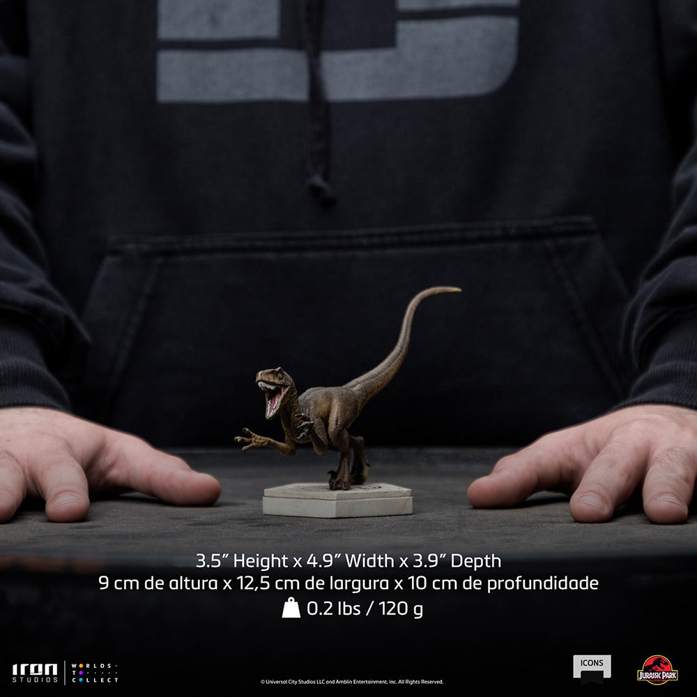Estátua Velociraptor A - Jurassic Park - Icons - Iron Studios