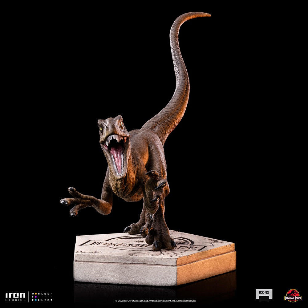 Estátua Velociraptor A - Jurassic Park - Icons - Iron Studios