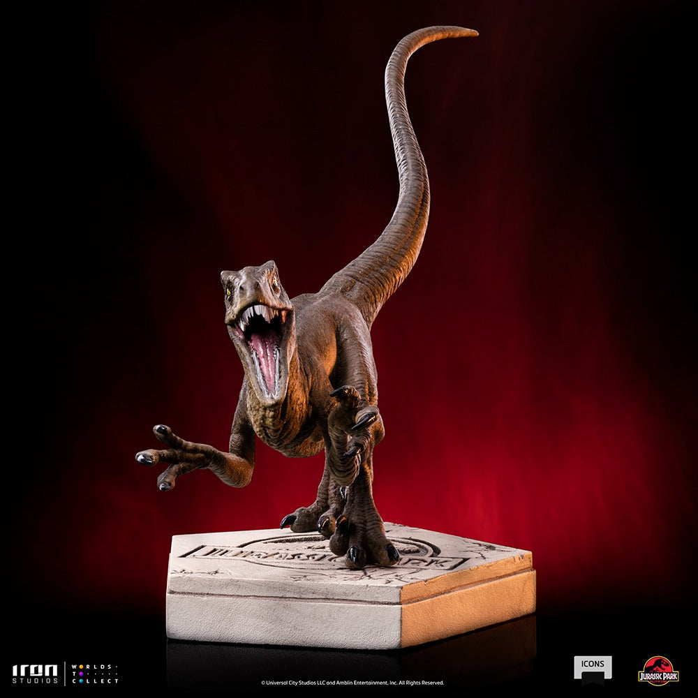 Estátua Velociraptor A - Jurassic Park - Icons - Iron Studios