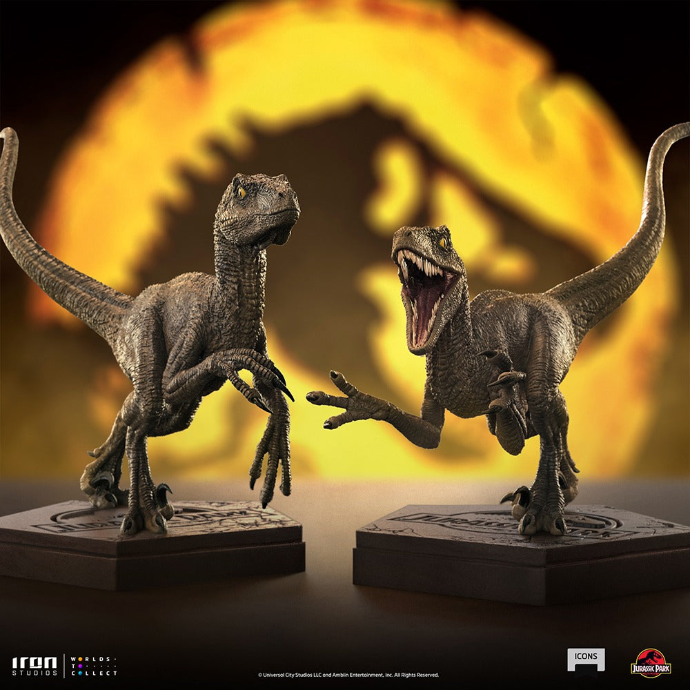 Estátua Velociraptor A - Jurassic Park - Icons - Iron Studios