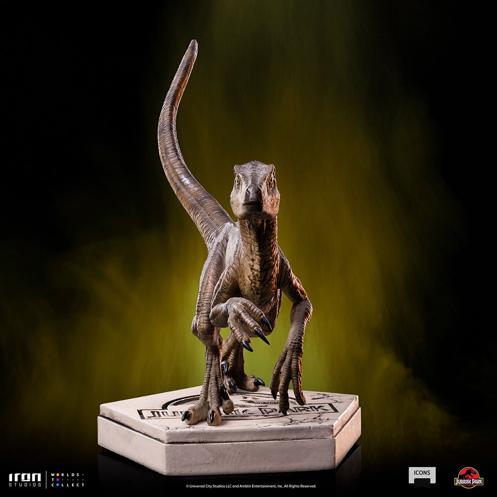 Estátua Velociraptor B - Jurassic Park - Icons - Iron Studios