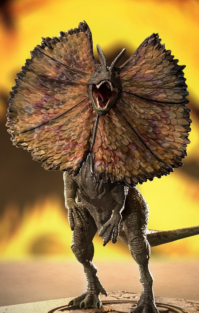 Estátua Dilofossauro - Jurassic Park - Icons - Iron Studios