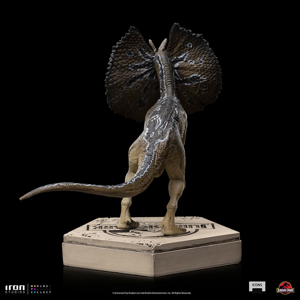 Estátua Dilofossauro - Jurassic Park - Icons - Iron Studios