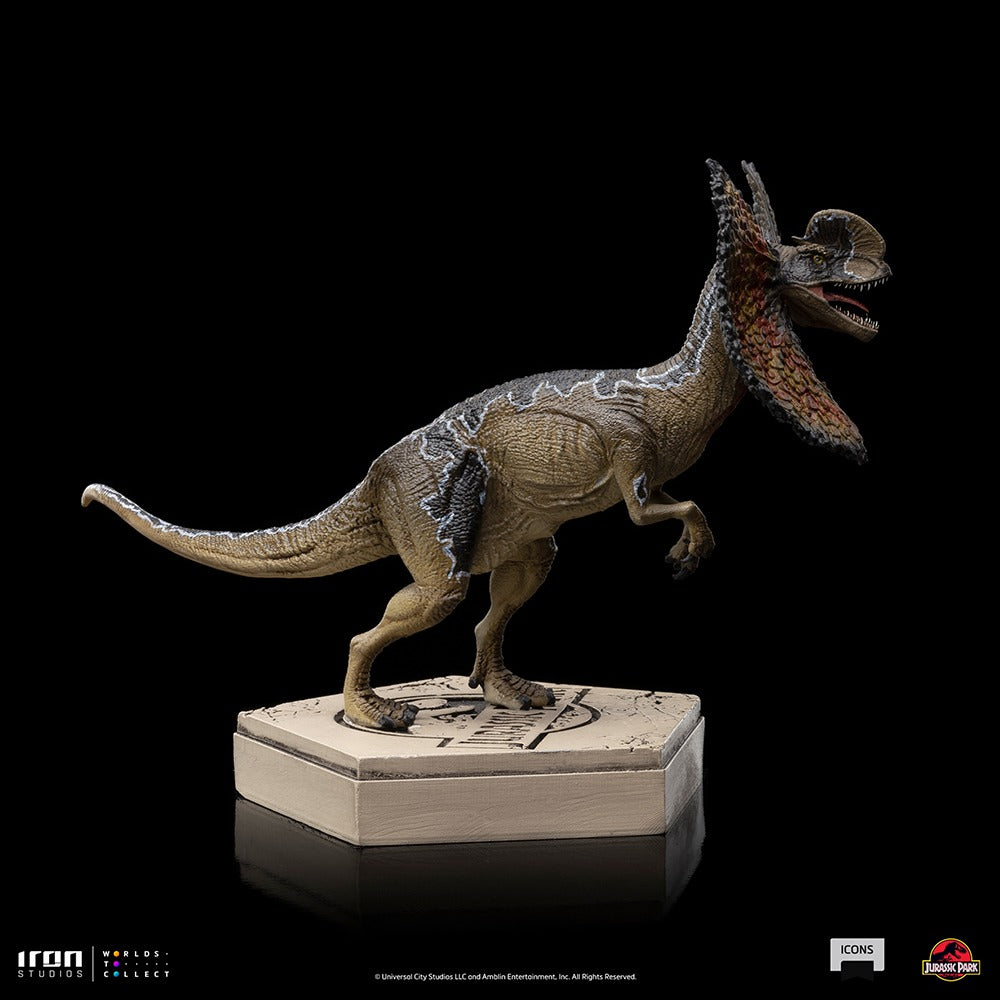 Estátua Dilofossauro - Jurassic Park - Icons - Iron Studios