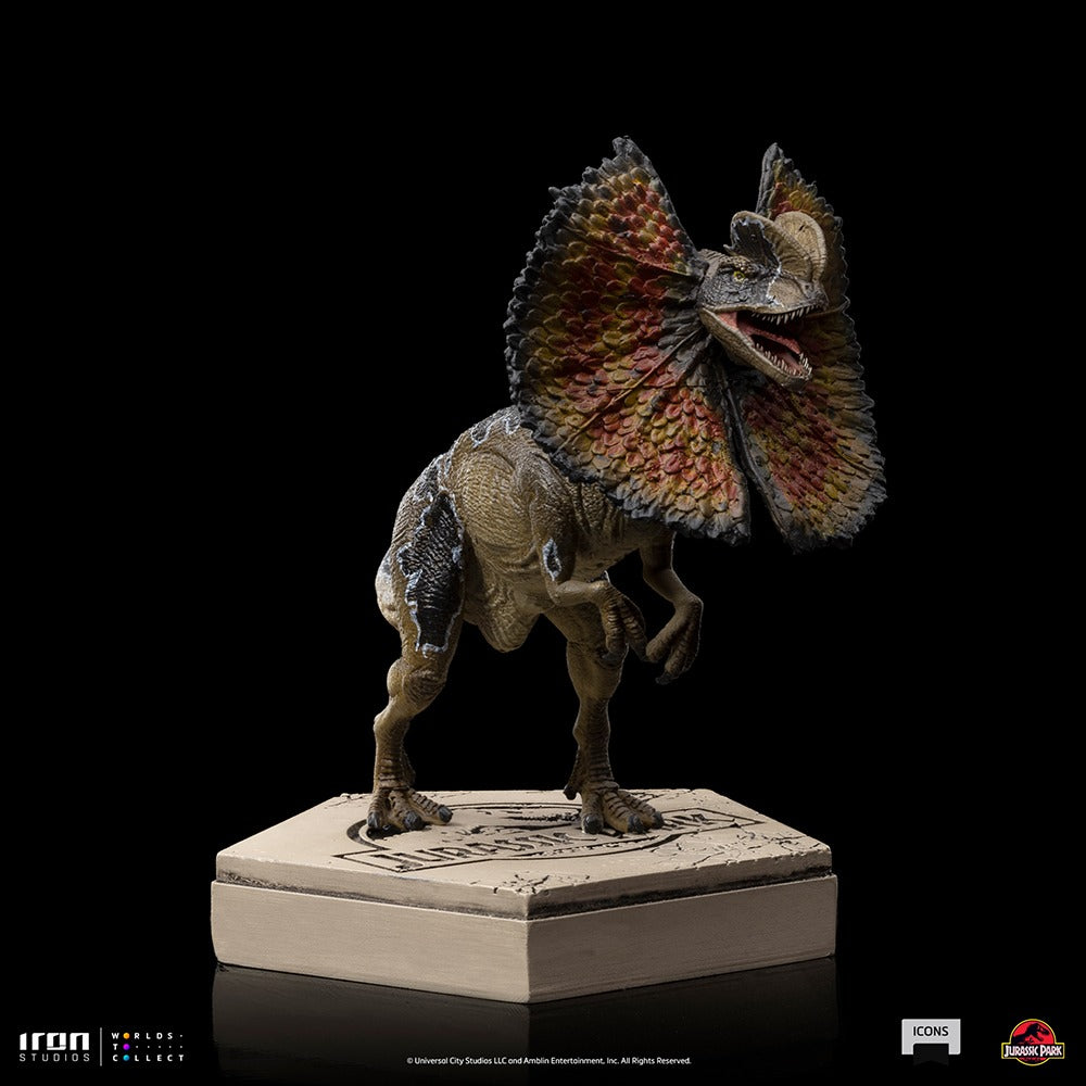 Estátua Dilofossauro - Jurassic Park - Icons - Iron Studios