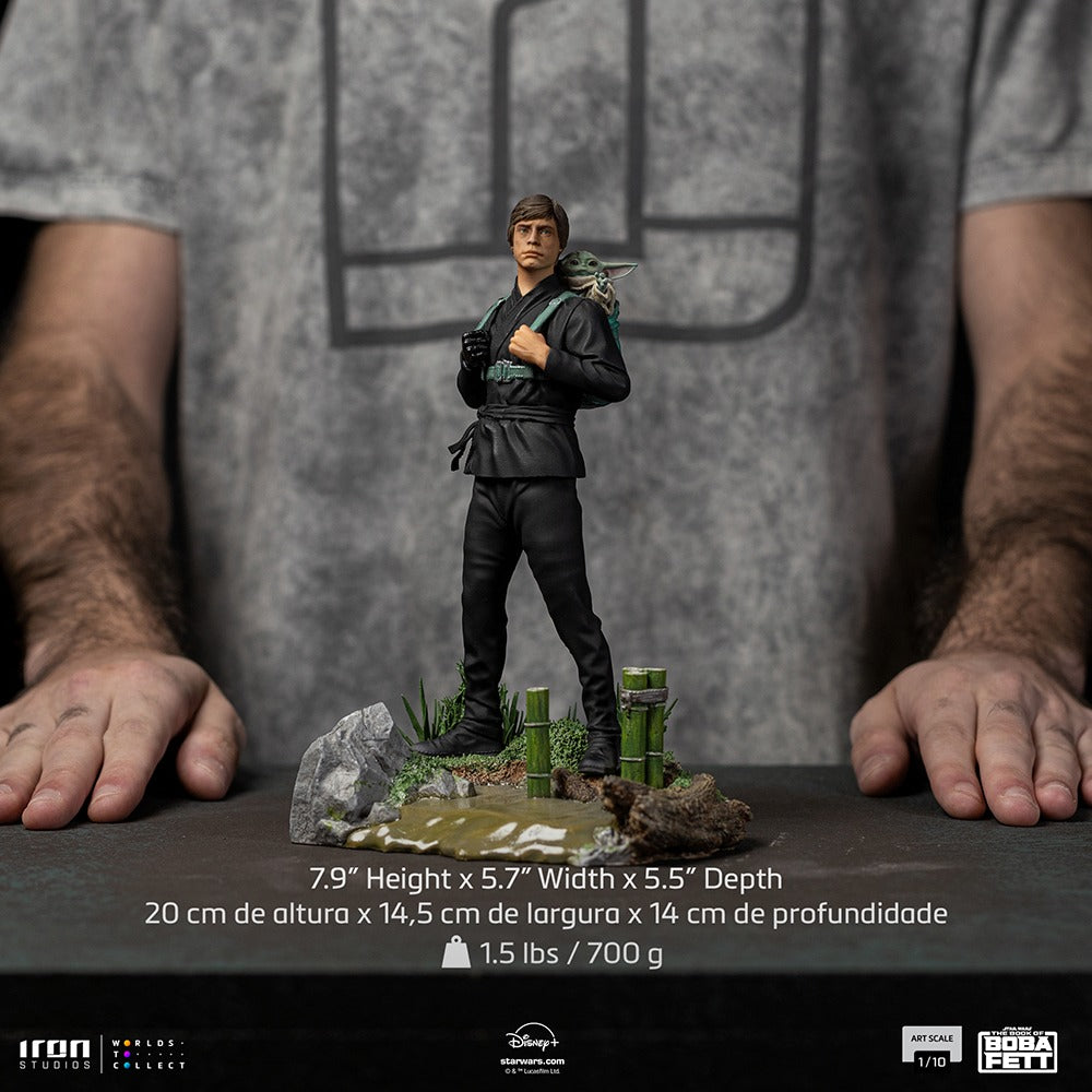 Estátua Luke Skywalker and Grogu Training Ver. - Book of Boba Fett - Art Scale 1/10 - Iron Studios
