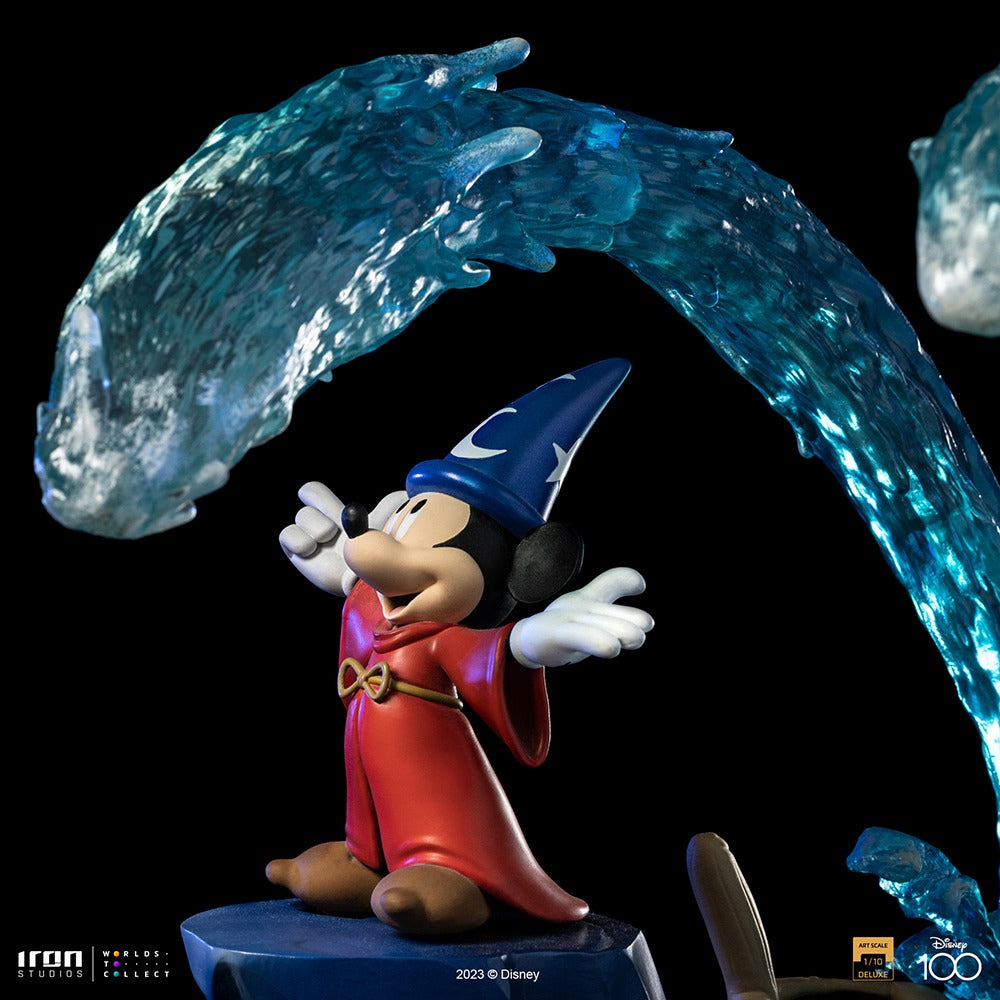 Estátua Mickey Deluxe - Disney 100th - Fantasia - Art Scale 1/10 - Iron Studios