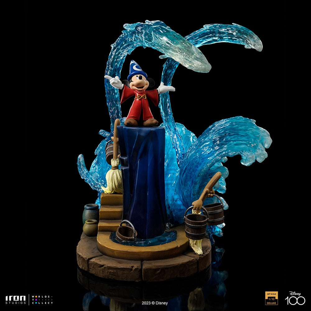 Estátua Mickey Deluxe - Disney 100th - Fantasia - Art Scale 1/10 - Iron Studios