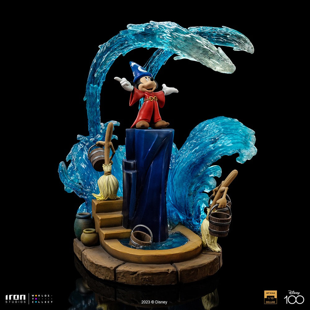 Estátua Mickey Deluxe - Disney 100th - Fantasia - Art Scale 1/10 - Iron Studios