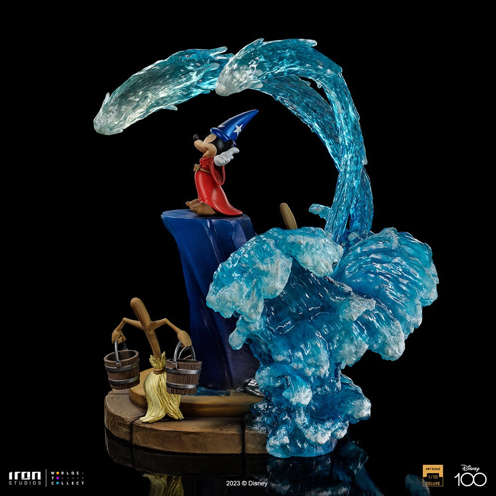 Estátua Mickey Deluxe - Disney 100th - Fantasia - Art Scale 1/10 - Iron Studios