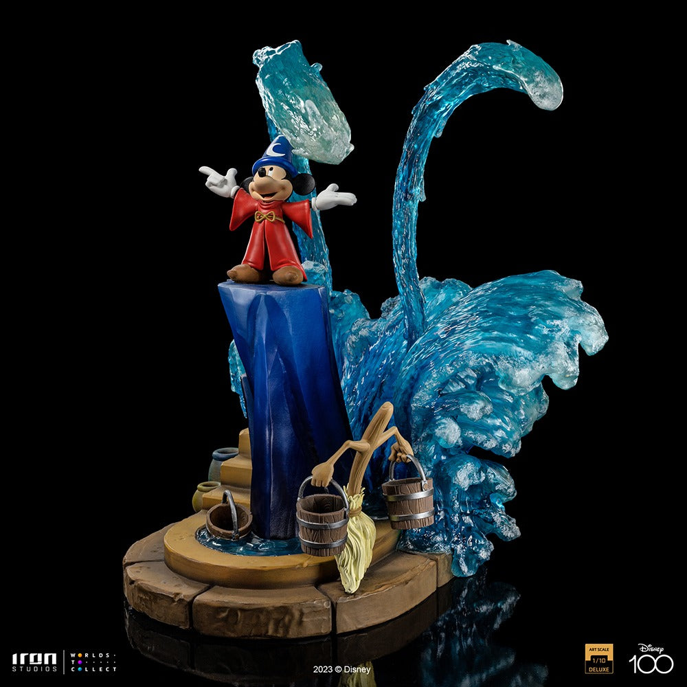 Estátua Mickey Deluxe - Disney 100th - Fantasia - Art Scale 1/10 - Iron Studios