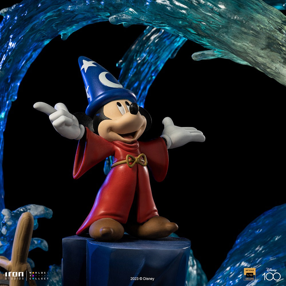 Estátua Mickey Deluxe - Disney 100th - Fantasia - Art Scale 1/10 - Iron Studios