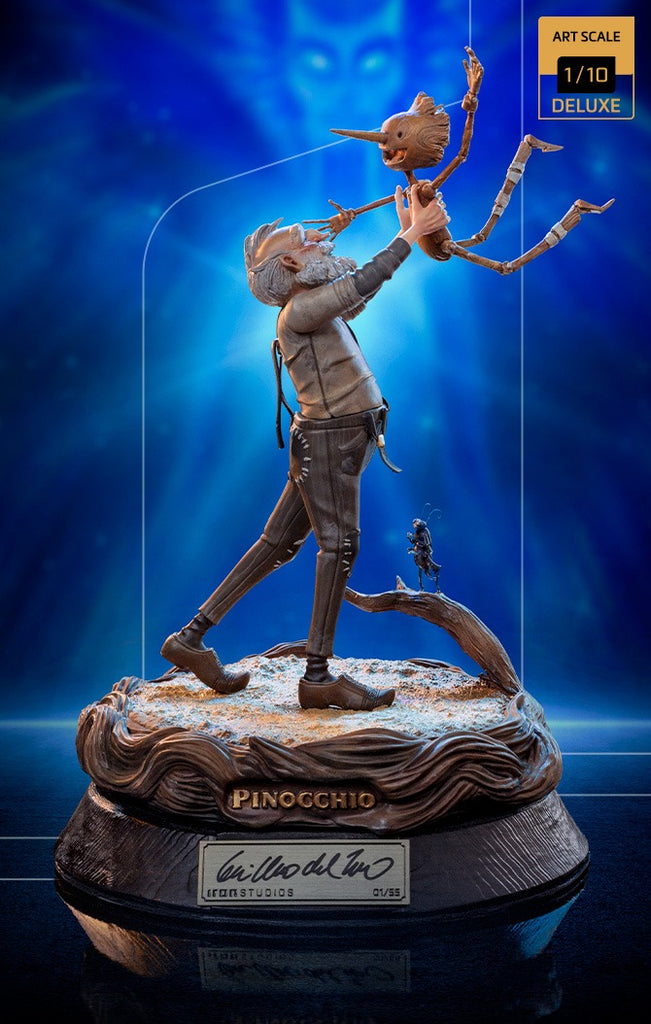 Estátua Gepeto e Pinóquio Deluxe Signed - Pinóquio - Art Scale 1/10 - Iron Studios