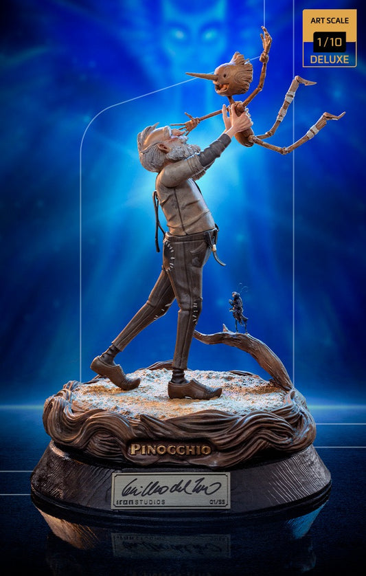 Estátua Gepeto e Pinóquio Deluxe Signed - Pinóquio - Art Scale 1/10 - Iron Studios