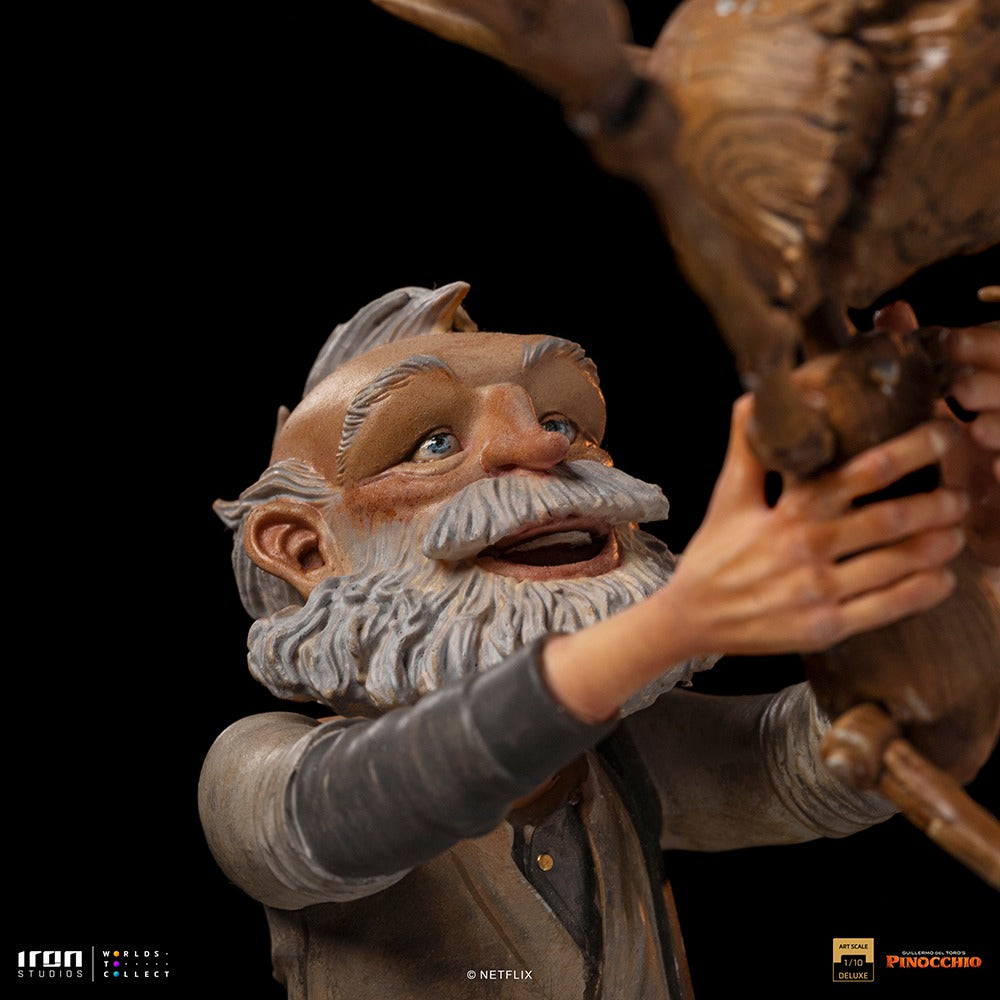 Estátua Gepeto e Pinóquio Deluxe Signed - Pinóquio - Art Scale 1/10 - Iron Studios
