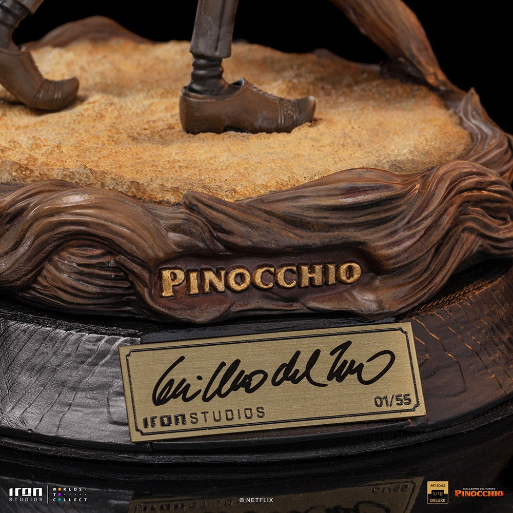 Estátua Gepeto e Pinóquio Deluxe Signed - Pinóquio - Art Scale 1/10 - Iron Studios