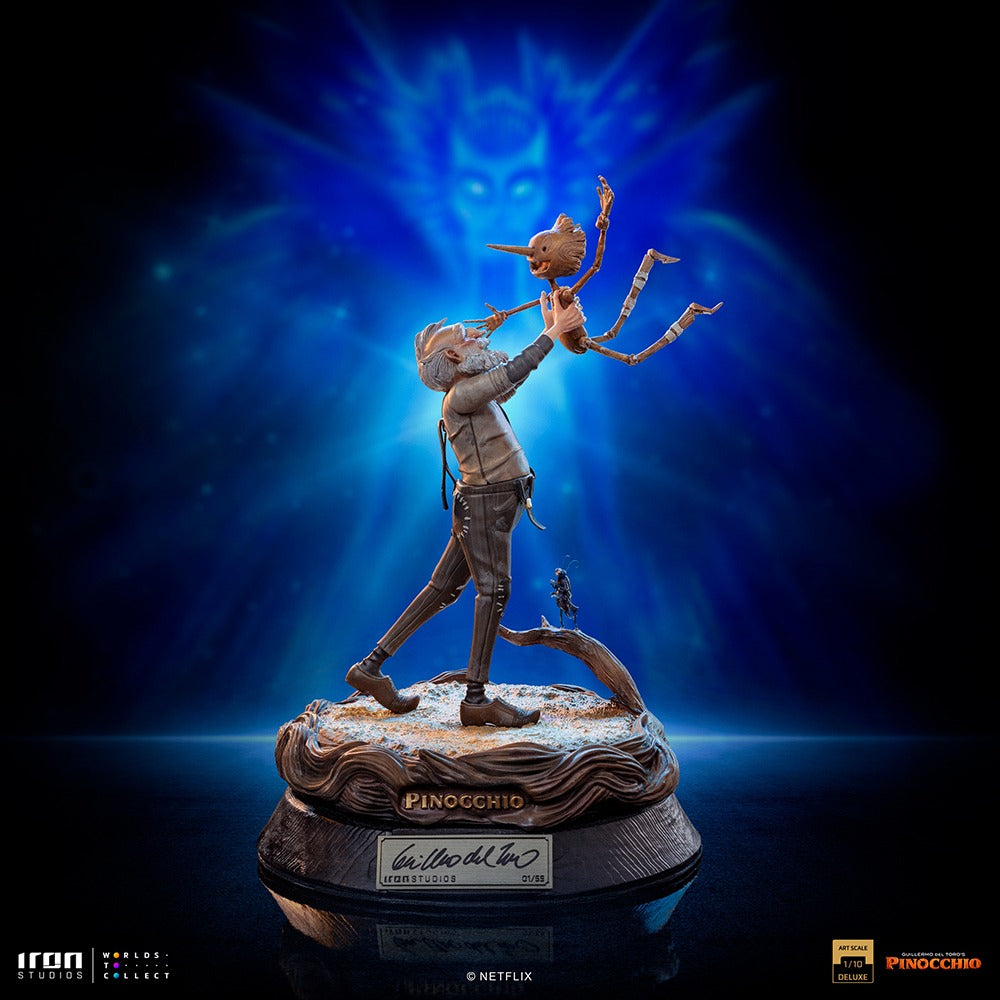 Estátua Gepeto e Pinóquio Deluxe Signed - Pinóquio - Art Scale 1/10 - Iron Studios
