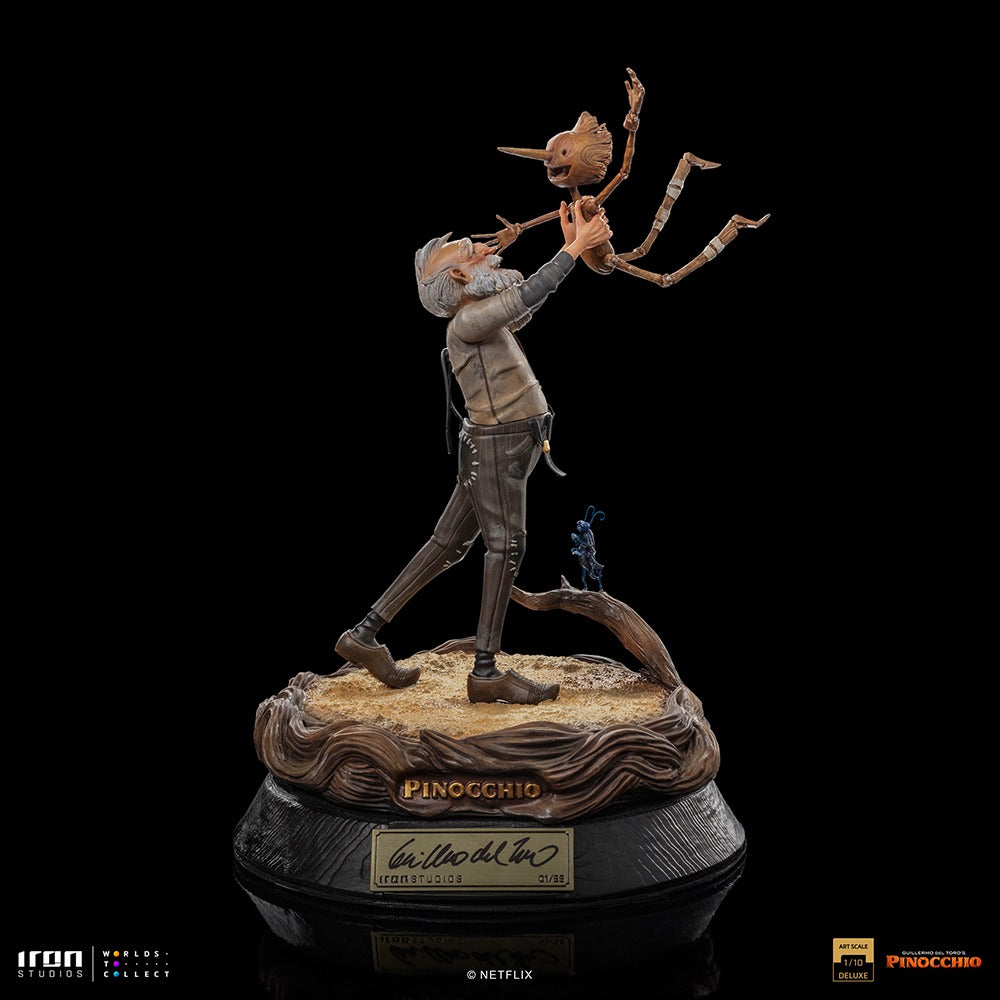 Estátua Gepeto e Pinóquio Deluxe Signed - Pinóquio - Art Scale 1/10 - Iron Studios