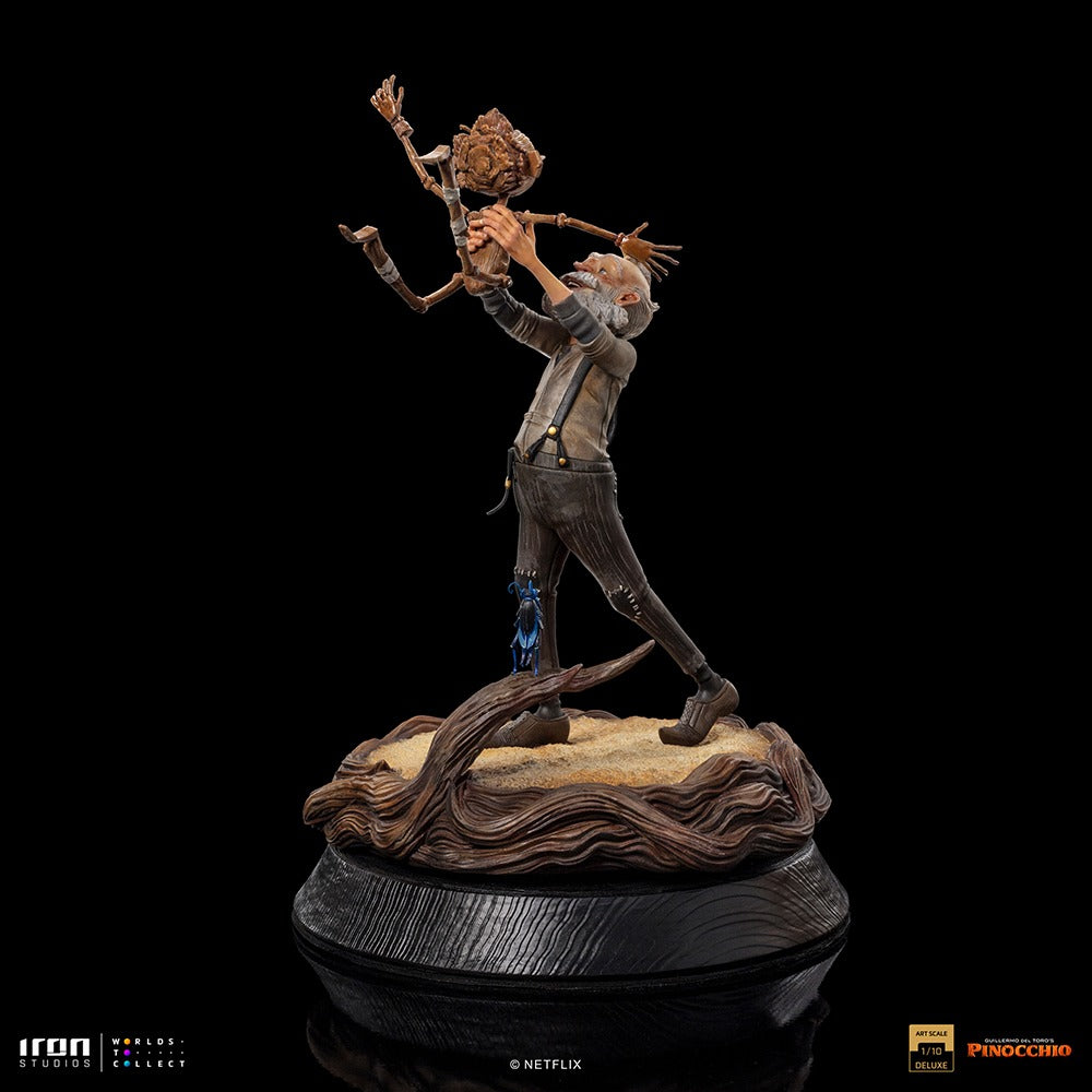 Estátua Gepeto e Pinóquio Deluxe Signed - Pinóquio - Art Scale 1/10 - Iron Studios