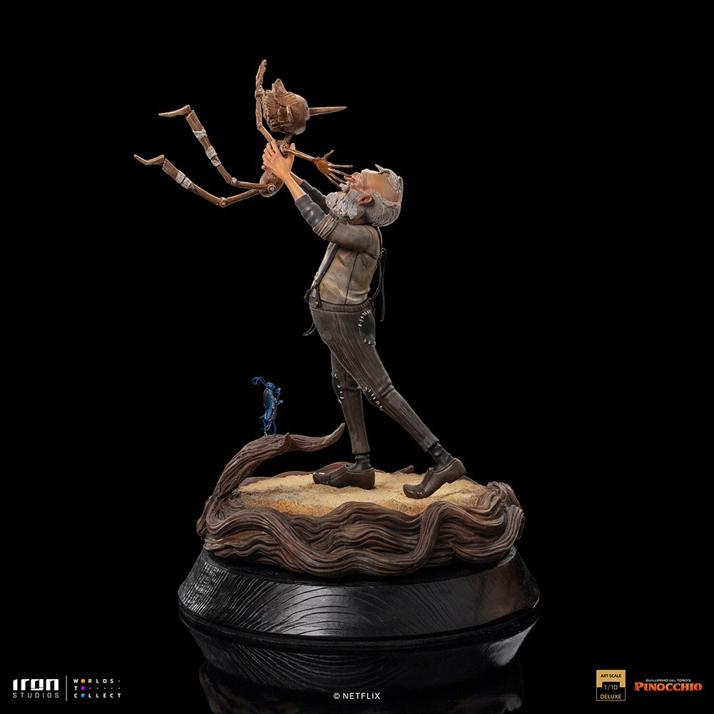 Estátua Gepeto e Pinóquio Deluxe Signed - Pinóquio - Art Scale 1/10 - Iron Studios
