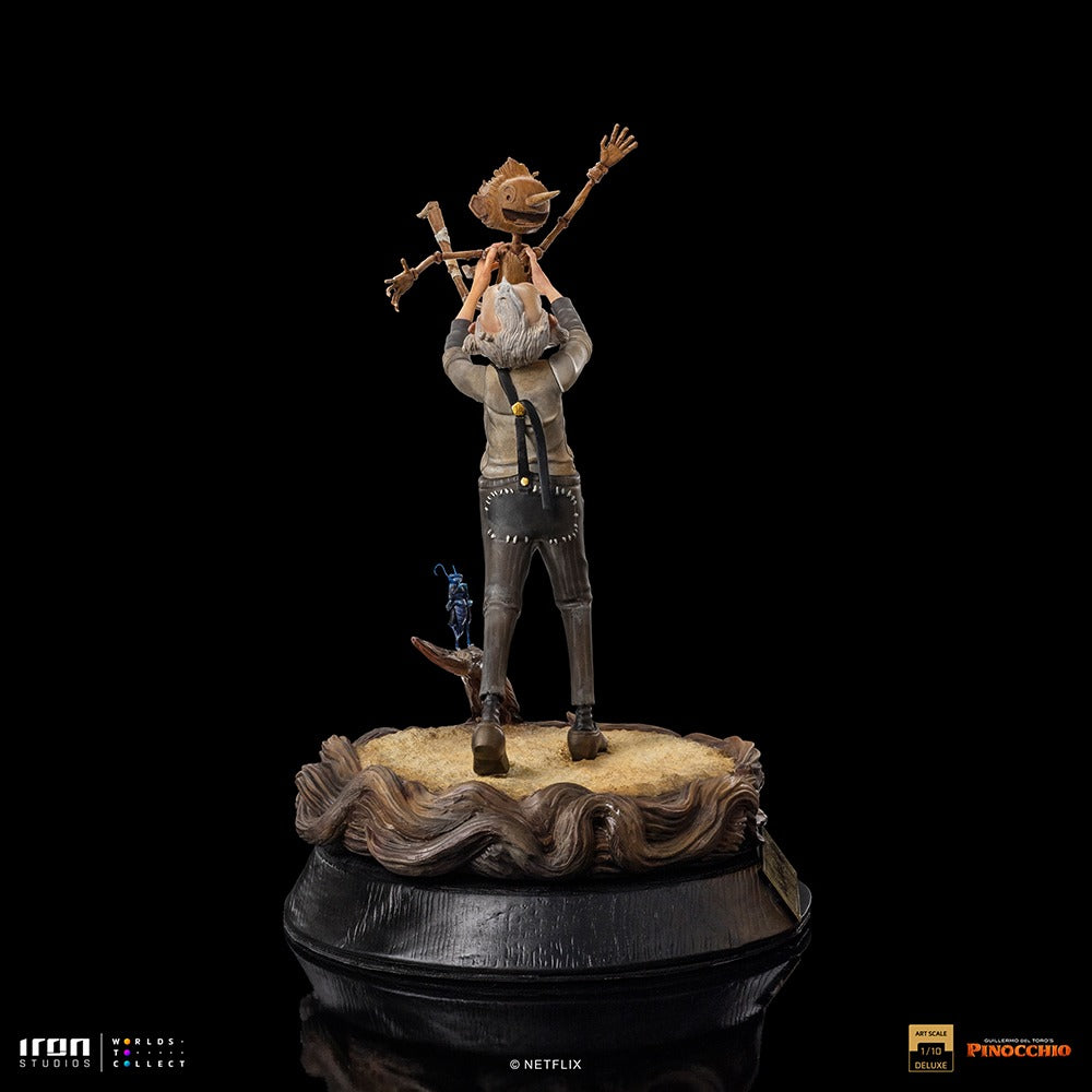 Estátua Gepeto e Pinóquio Deluxe Signed - Pinóquio - Art Scale 1/10 - Iron Studios