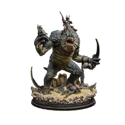 Estátua Boba Fett & Rancor - The Book of Boba Fett - Demi Scale 1/20 - Iron Studios