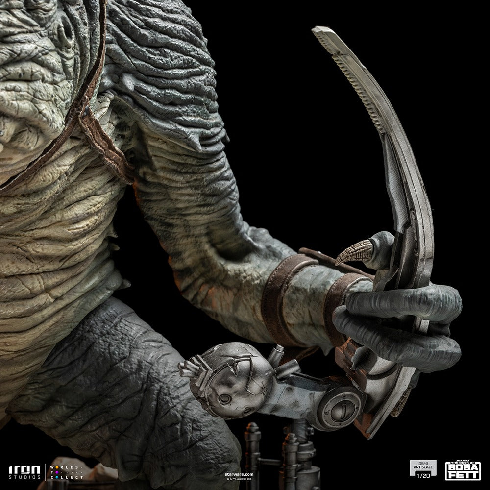 Estátua Boba Fett & Rancor - The Book of Boba Fett - Demi Scale 1/20 - Iron Studios